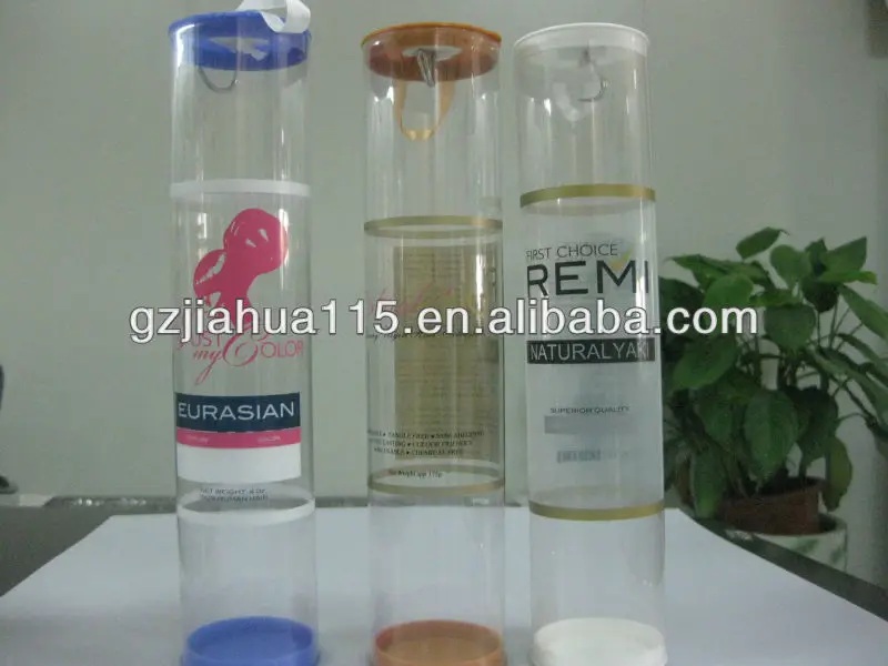 Packaging Tube for Hair Extension Clear Plastic Cylinder Tube Custom Length Very Transparent Hair Storage tube