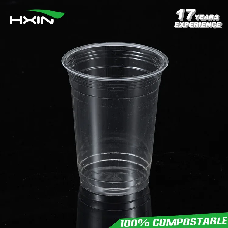 12 16 20 oz high quality hard disposable clear plastic cups with dome lids