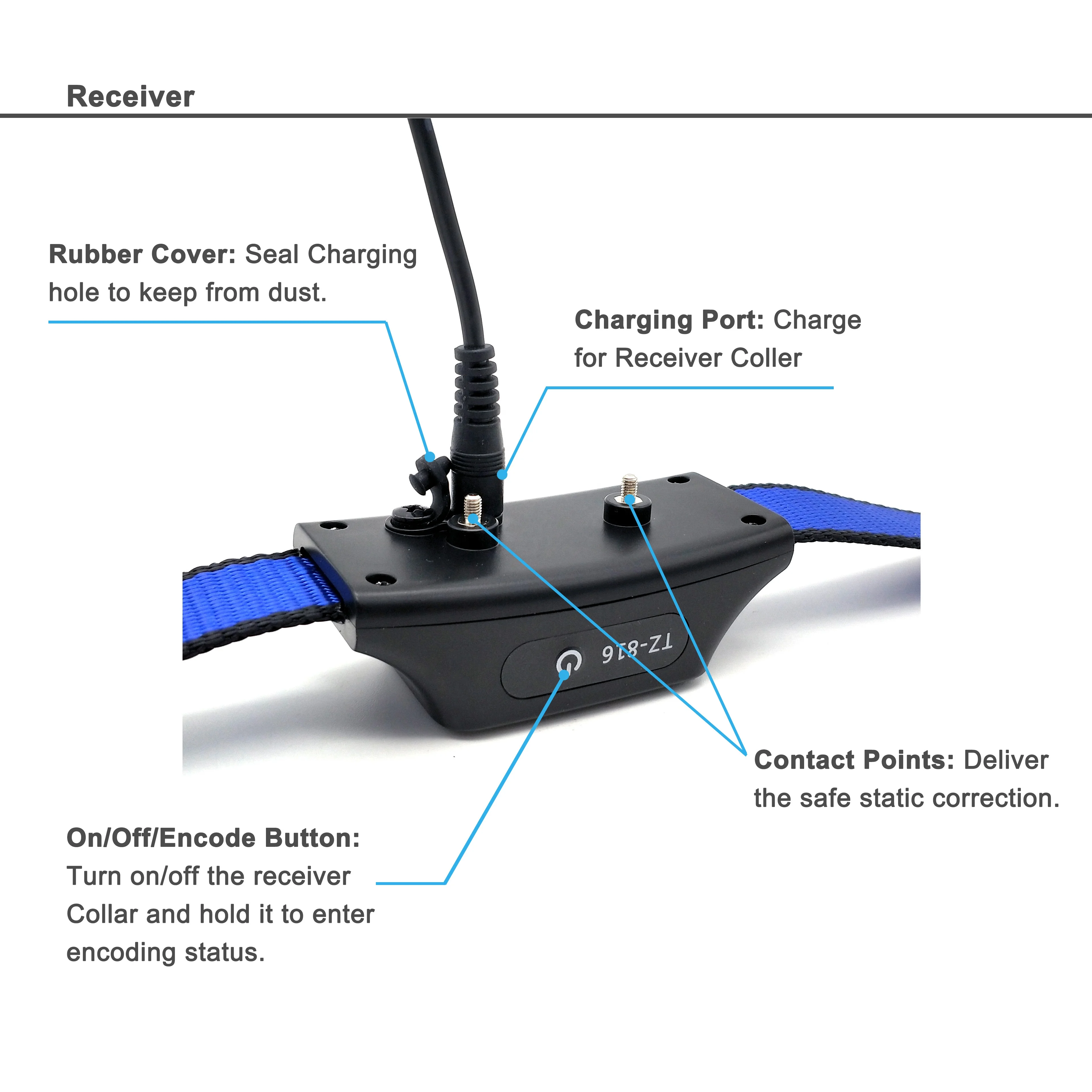 
New 500m Rechargeable Vibration Slave Pet Remote Control Dog Shock Training Electric Collar 