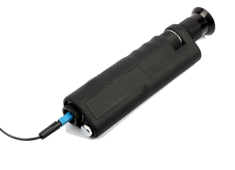 Handheld 400X Magnification Field Optical Microscope for 1.25mm and 2.5mm Fiber Optic Connector