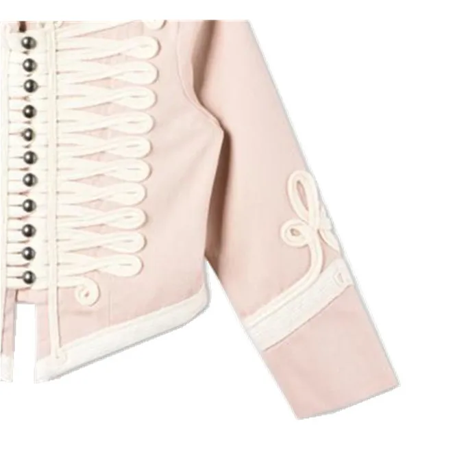 High Quality Kids Will Military Style Cotton Jacket Children Pink Outwear Unisex with Closure Buttons