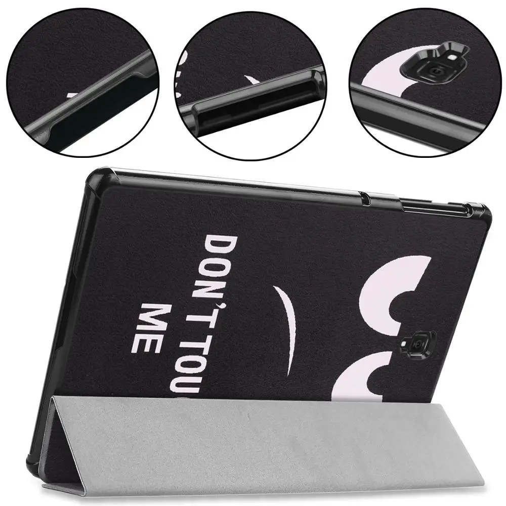 Pu Leather Smart Case Cover For Samsung Galaxy Tab S4 SM-T835/SM-T830 2018 10.5  Tablet Case