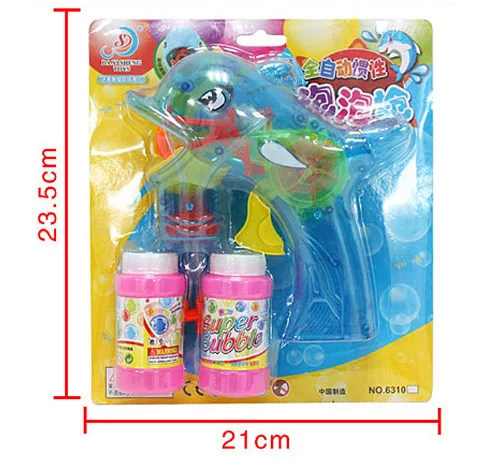 
Automatic bubble maker gun with light electric dolphins bubble gun 