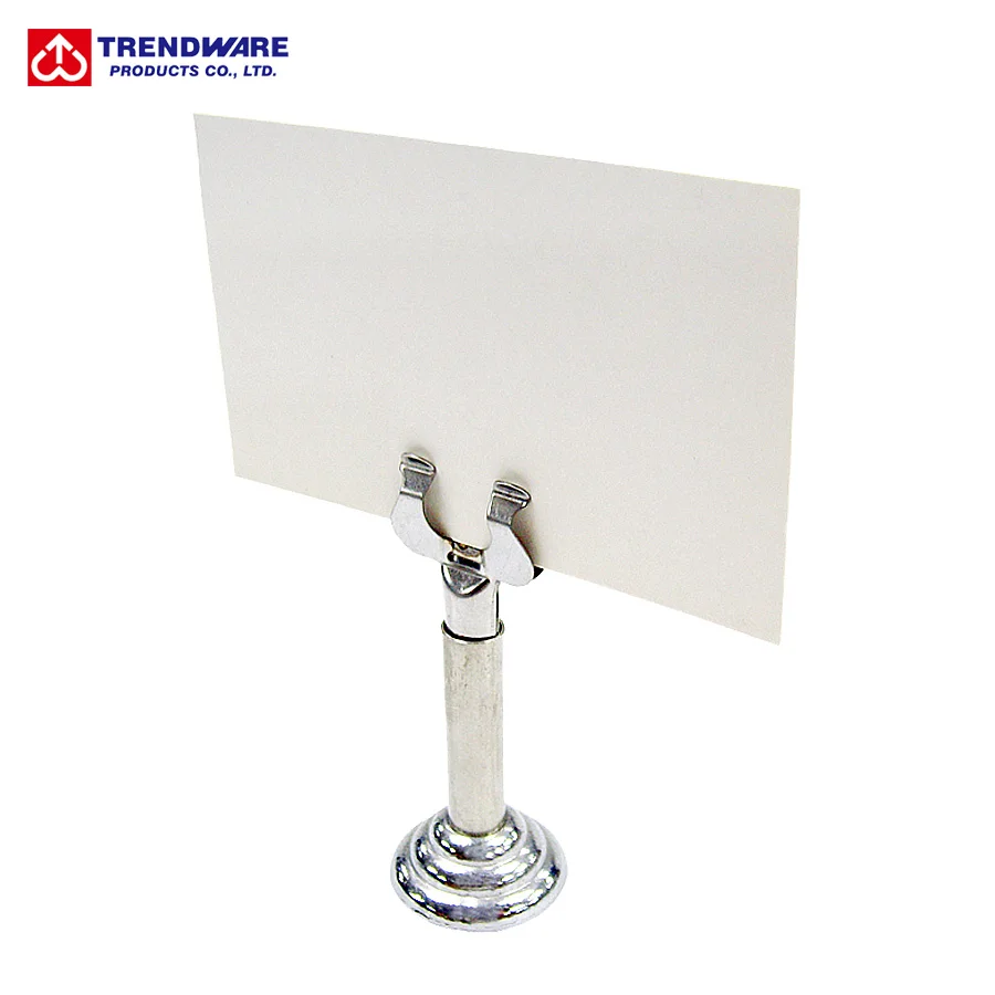 
Harp Clip Stainless Steel Table Place Menu Card Holder 