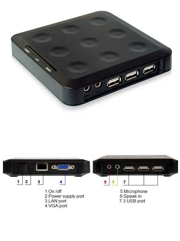 
pc multi media share L260 Win CE5.0 network thin client workstation Net Computer PC Sharing Support Winows7/vista/Linux/xp 