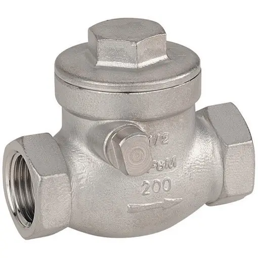 
Stainless Steel NPT Swing Check Valve One Way for Hydraulic Water Flow Control 