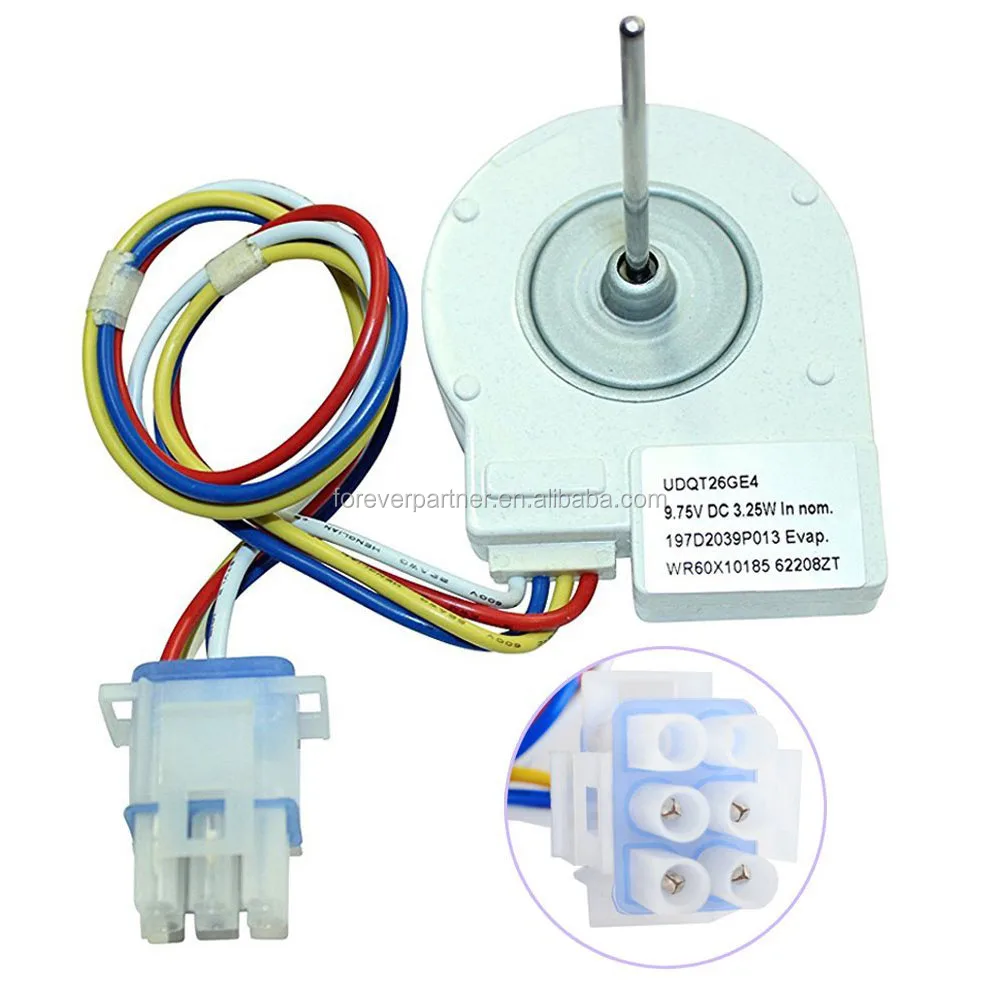 WR60X10185 Refrigerator Evaporator Fan Motor Replacement Compatible with Hot-Point, GE Refrigerator S Series Replace WR23X10353