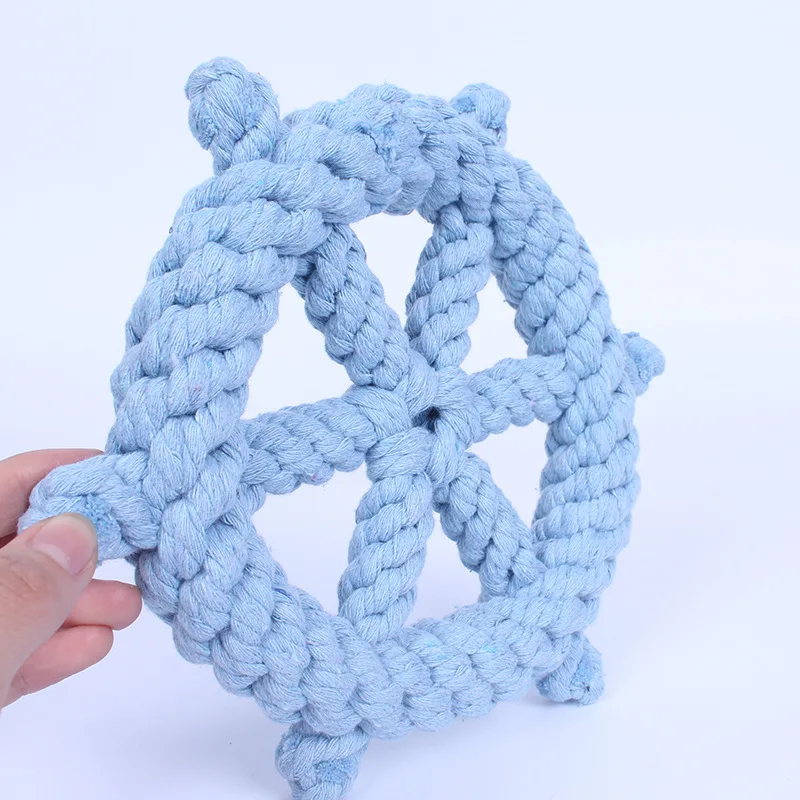 
2018 new pet dog Christmas toy cotton rope weaving environmental protection rope knot toys bite pet toys 