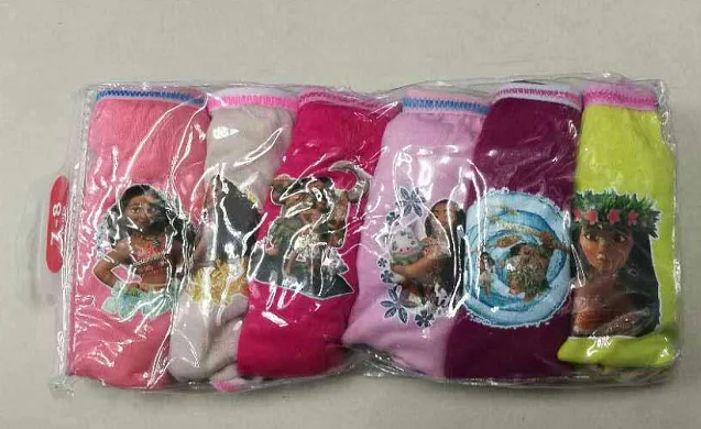 6 pcs/pack kids  briefs girls underwear children printed triangle pants