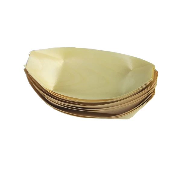 Горячая Распродажа биоразлагаемая деревянная тарелка для суши лодки