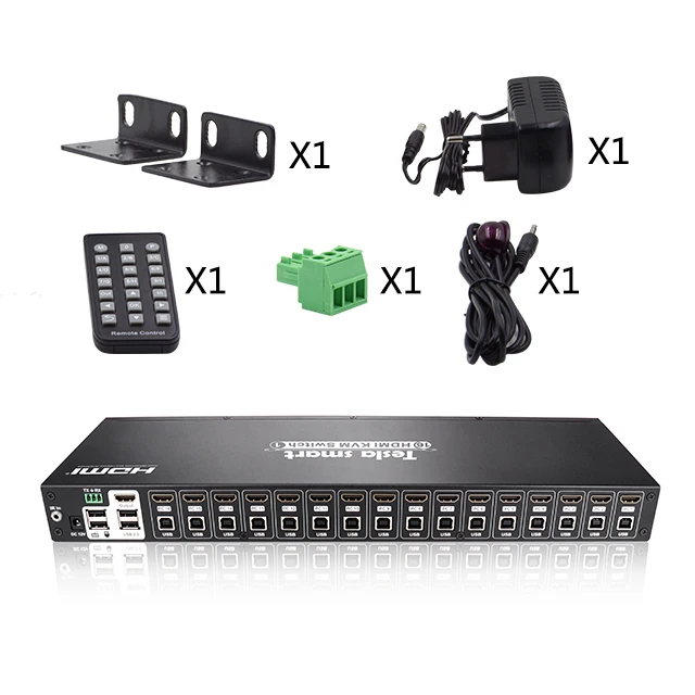 Видеопереключатель 4K USB HDMI KVM 16 портов для проектора DVR