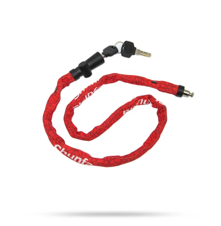 Sf37 портативный 45 # стальной стеклянный дверной замок, велосипедный замок, велосипедный цепной замок с курткой