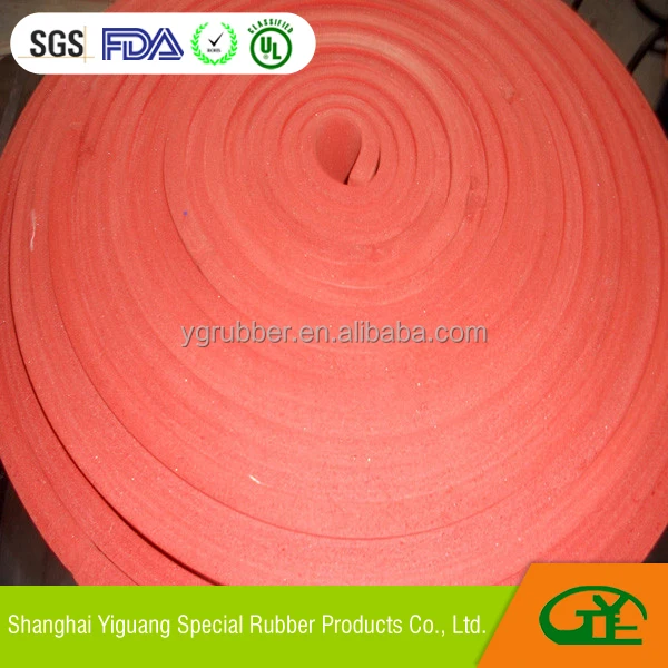 Silicone sponge rubber foam roll thermal pad