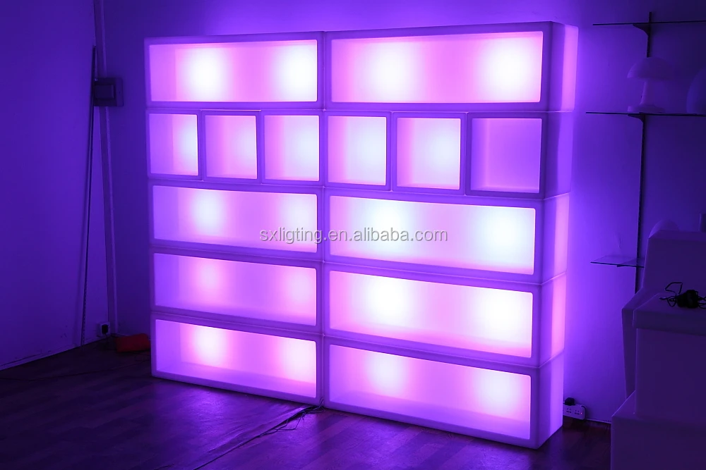 Remote Control LED Wine Cabinet DIY Building Blocks LED Light-up Liquor Shelf Display