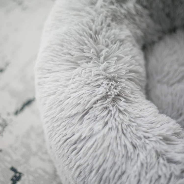 
Hot Sale indoor soft and warm Plush Cute round pet bed 
