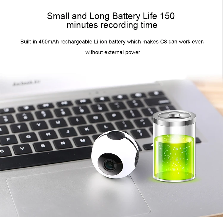 
C8 Mini Camera Wifi IP 720P HD Micro Camera Wireless H.264 Night Vision battery Camera Motion Detector Bike Cam DV DVR Camcorder 