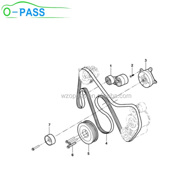 OPASS BC1Q-6B319-AA Harmonic Balancer For Ford Duratorq engine Transit V348 RANGER & LAND ROVER DEFENDER Cabrio 2.4