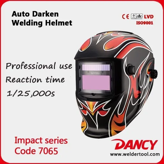 Large view of custom auto eclipsing helmet plate