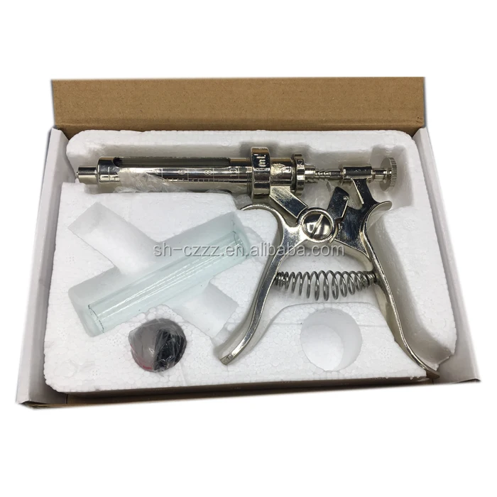 Veterinary Pistol automatic metal animal syringe 10ml veterinary syringe