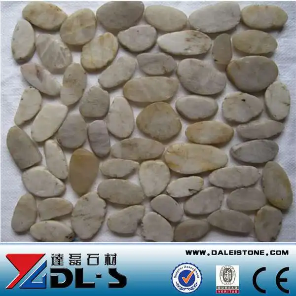 
Pebble Stepping Stone White Pebble Tiles For Floor Shower 