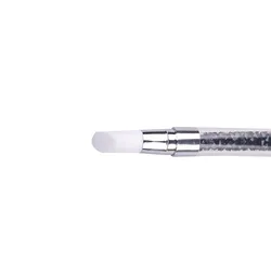2 Way Rhinestone Crystal Nail Art Brush Pen Silicone Head Carving Emboss Shaping Hollow Sculpture Acrylic Manicure Dotting Tools