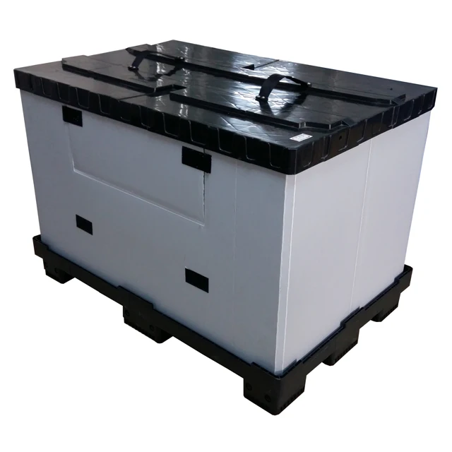 plastic Industrial Collapsible Pallet bin Folding plastic container crate
