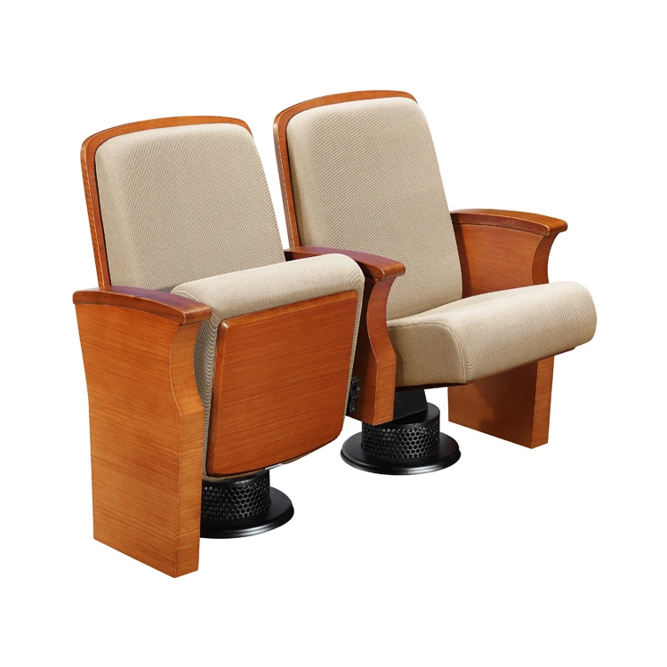 China Factory Direct Wooden Auditorium Armchair Used Church Folding Seating Chair