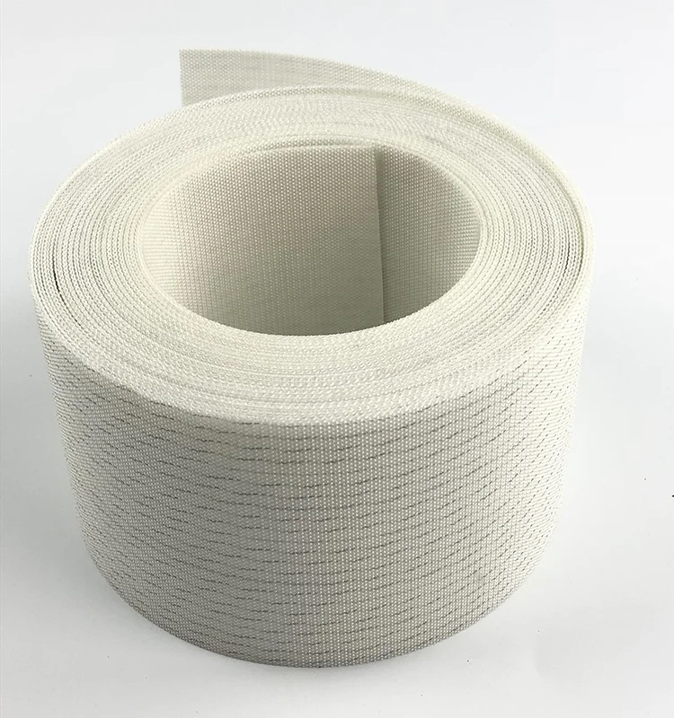 White Color Fabric  with PU Conveyor Belt Canvas Belt