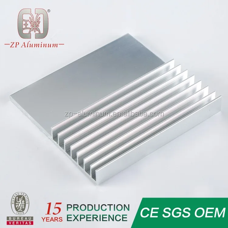 
extruded silver aluminum heat sinks 6063 T6 