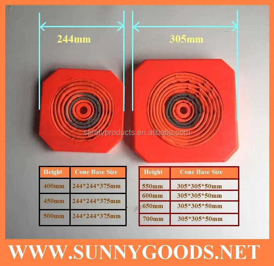 height 700mm retractable road safety cones