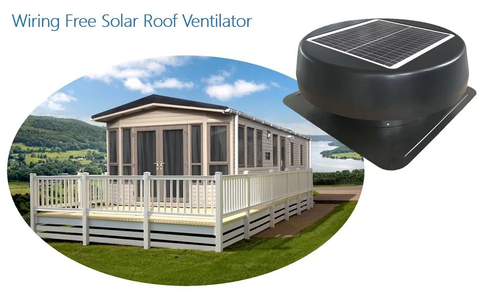 Solar roof ventilation fan round size dc motor exhaust fan 18W 12inch industrial ventilation cooling fan