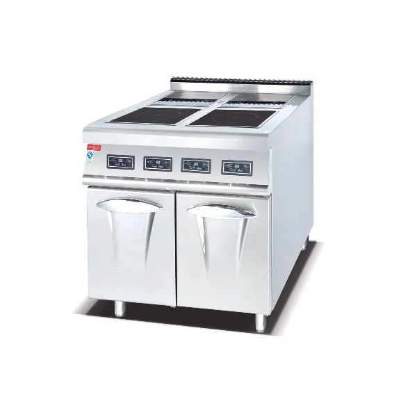 Отдельно стоящая индукционная плита с 4 горелками и шкафом