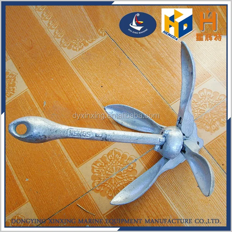 carbon steel  inflatable boat galvanized folding anchor