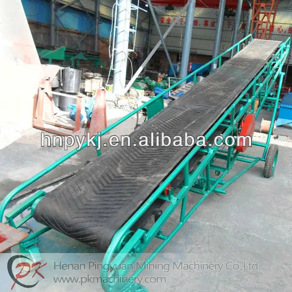 портативный наклонный ленточный транспортер для погрузки и разгрузки