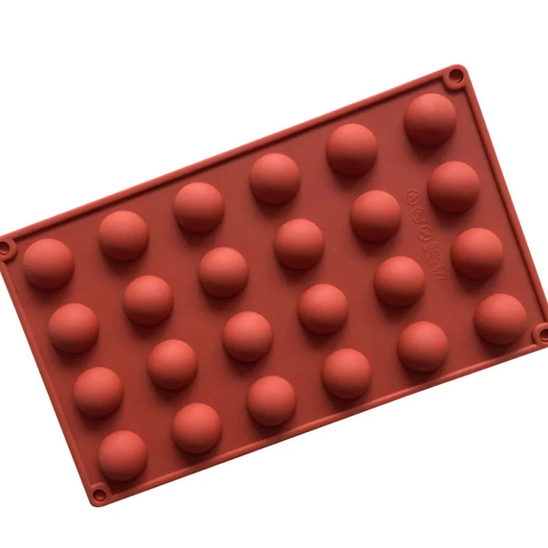 154 factory free sample 24 hole ball shape silicon resin mold, silicon chocolate moulds, silicone ice cube tray