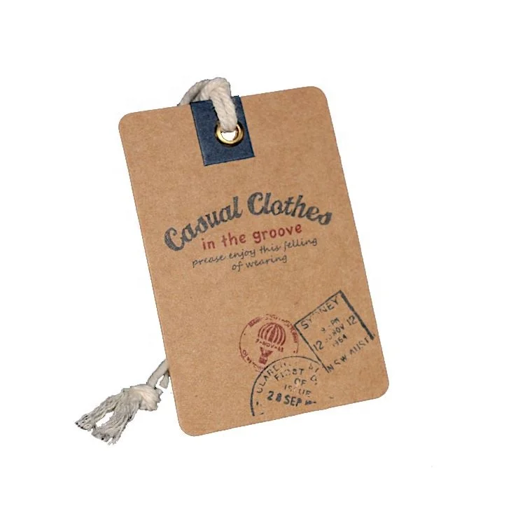 Qingdao vintage hang tag, kraft swing tag, antique style tags