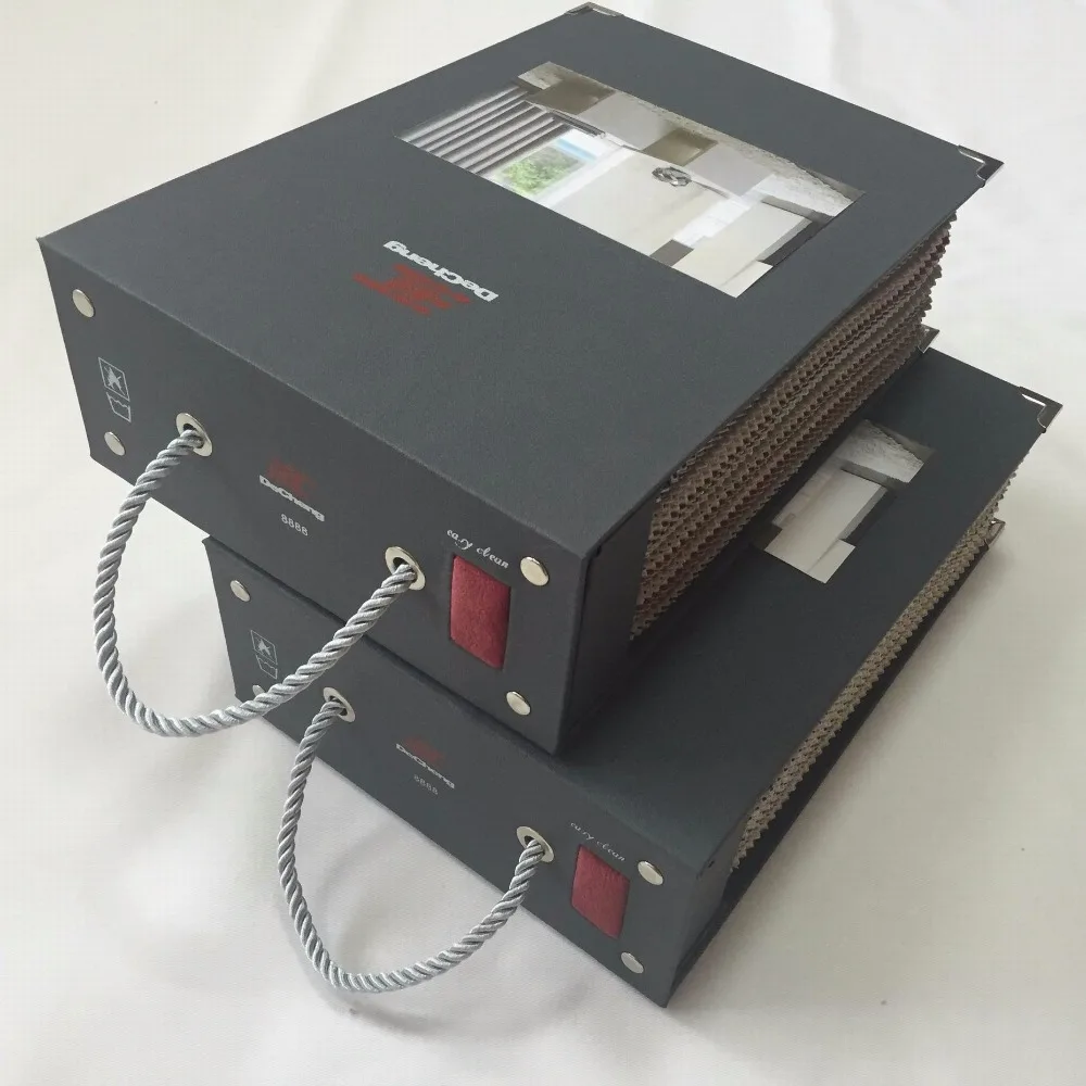 2016 New design curtain sample chrome catalogue book