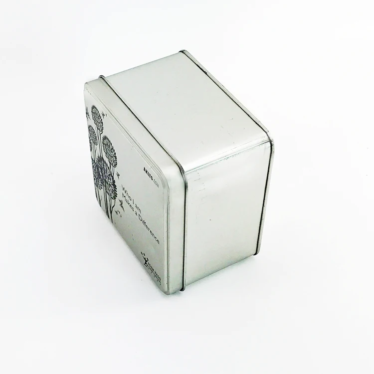 100*100*70 мм квадратная жестяная коробка с логотипом для упаковки тортов/подарков/часов/чая