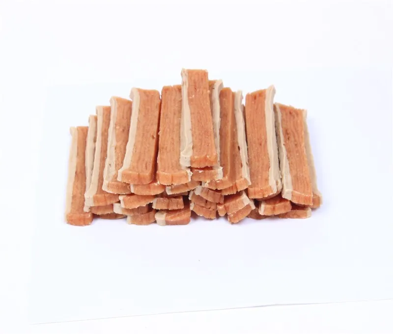chicken and cod dog treat slice pet snack OEM pet food manufacturer