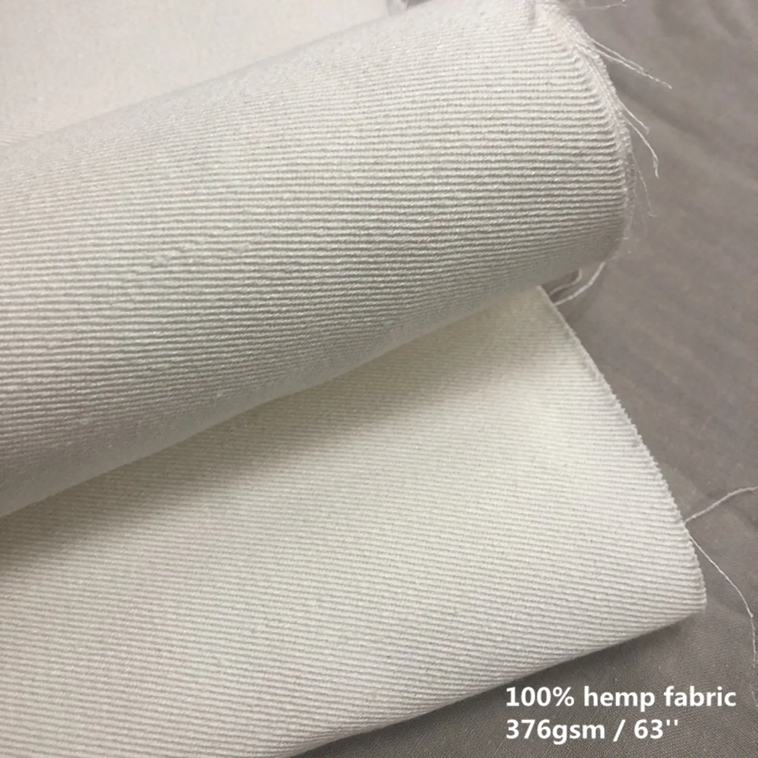 Wholesale 370gsm 100% Hemp twill Fabric For bag and sofa , Natural Dyed Hemp Fabric In Stock