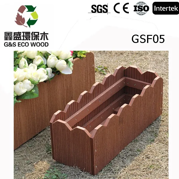 High quality wpc composite decking flower diy plastic tree pot/wood plastic composite wpc flower box