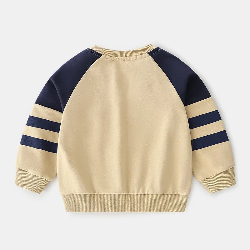 
2019 autumn new boy sweater children wear cotton shirt children wash soft round neck collar clothes 