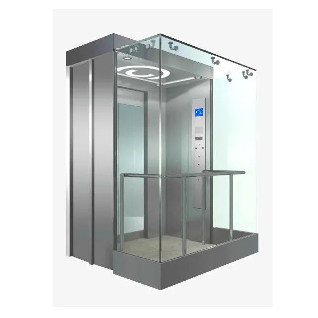 
1000KGS, 1.75m/s MRL Round Glass Panoramic Lift 