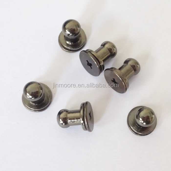 Round Phillips Chicago Button Stud Screws Nail Rivets For Leather Craft