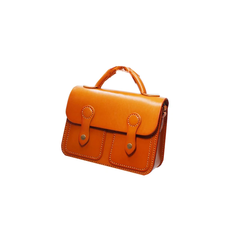 Handmade brown leather Women Leather Shoulder Bag Lady Trendy Brand Crossbody Bag Wholesale Custom Handbag