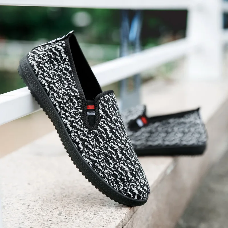 Summer breathable casual lazy canvas shoes washed cloth men shoes