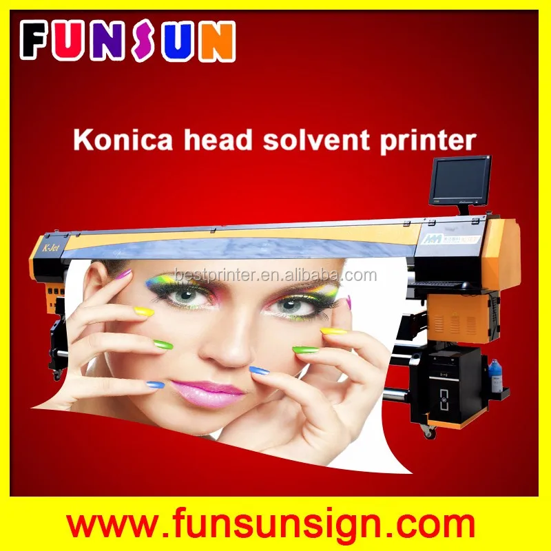 K Jet 3.2m large format solvent printer with 4 or 8 Konica 512 14pl head