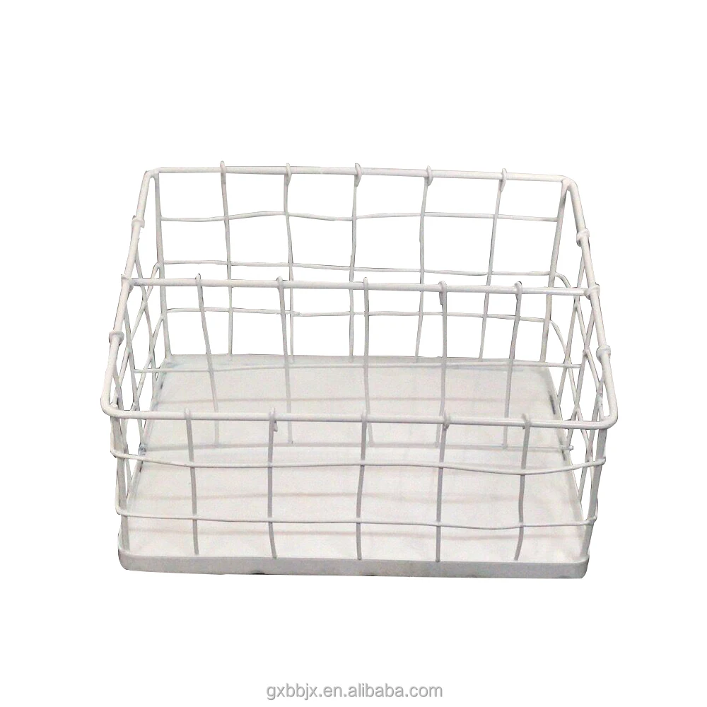 China Guangxi factory direct sale cheap rose gold or white make up holder storage basket with three slots