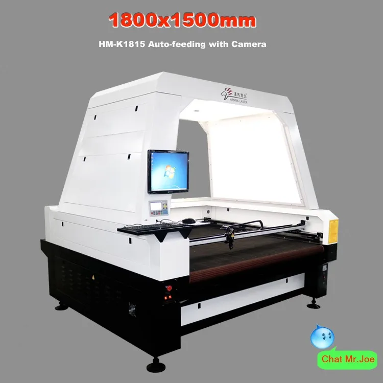 Automatic feeding clothing ccd camera laser cutting machine+ccd laser cutting machine