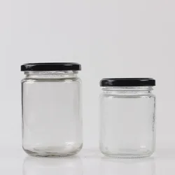 25ML  50ML 75ML 100ML mini small Round Glass Bottle Honey Glass Jar With Tin Plate Lid